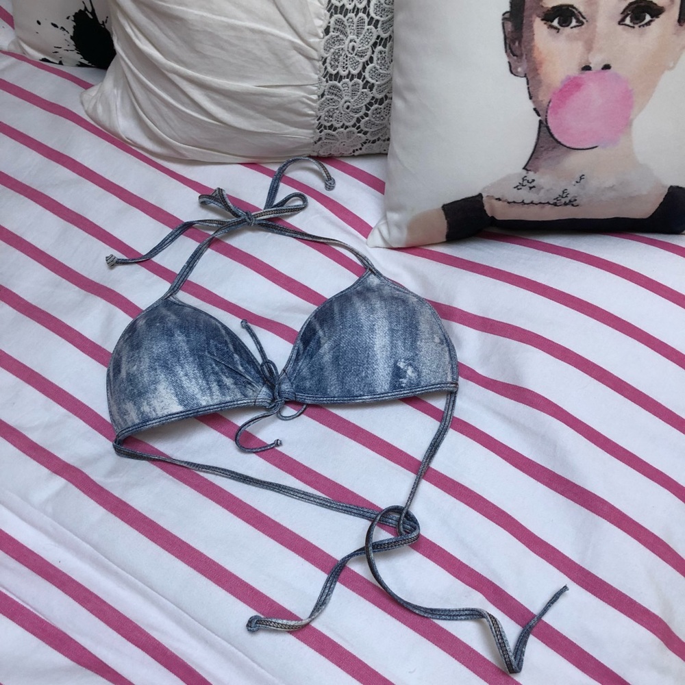 Denim Bikini Top